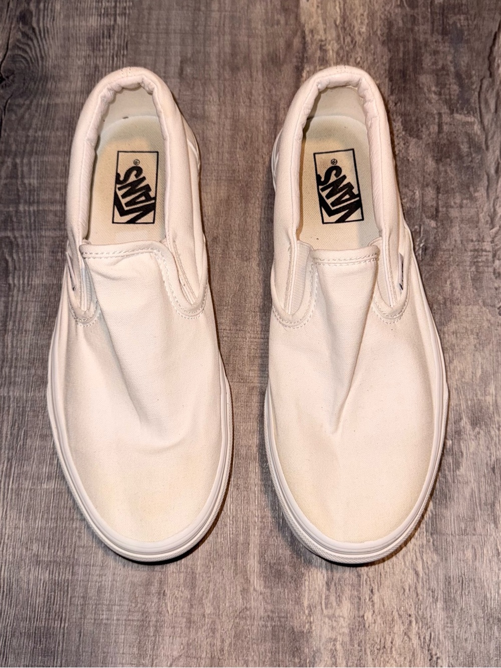 Vans Classic Slip-On Canvas Shoes - White